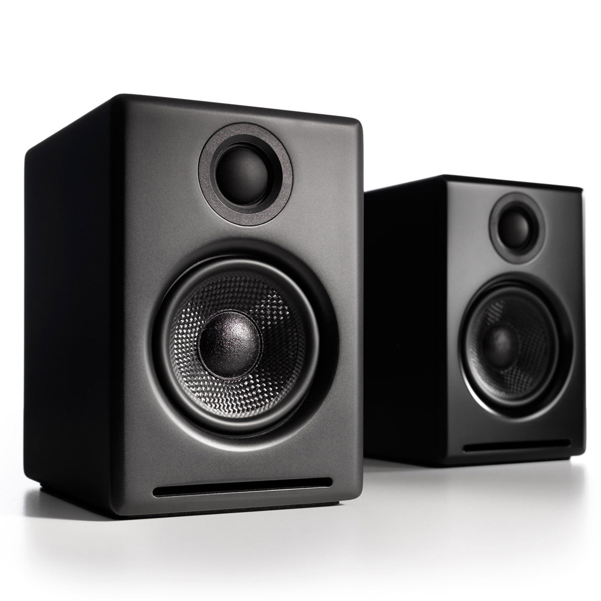 Audio-Technica AT-LP60X-BK Fully Automatic Belt-Drive Stereo Turntable (Black) with Audioengine A2+ Premium Powered Wireless Desktop Speakers - Pair (Black)