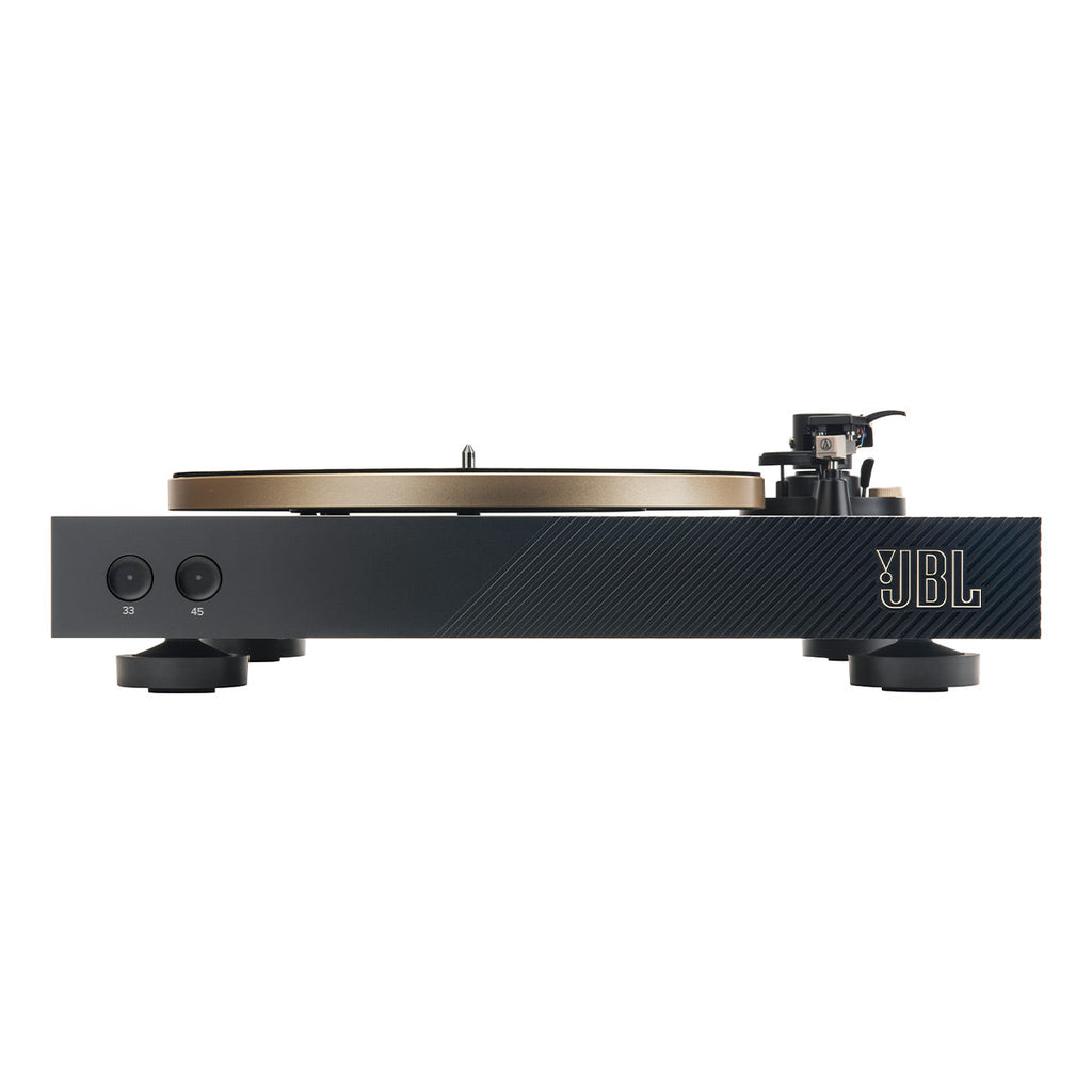 JBL Spinner BT Semi-Automatic Bluetooth Turntable with Authentics 500 Wireless Bluetooth Speaker (Black/Gold)