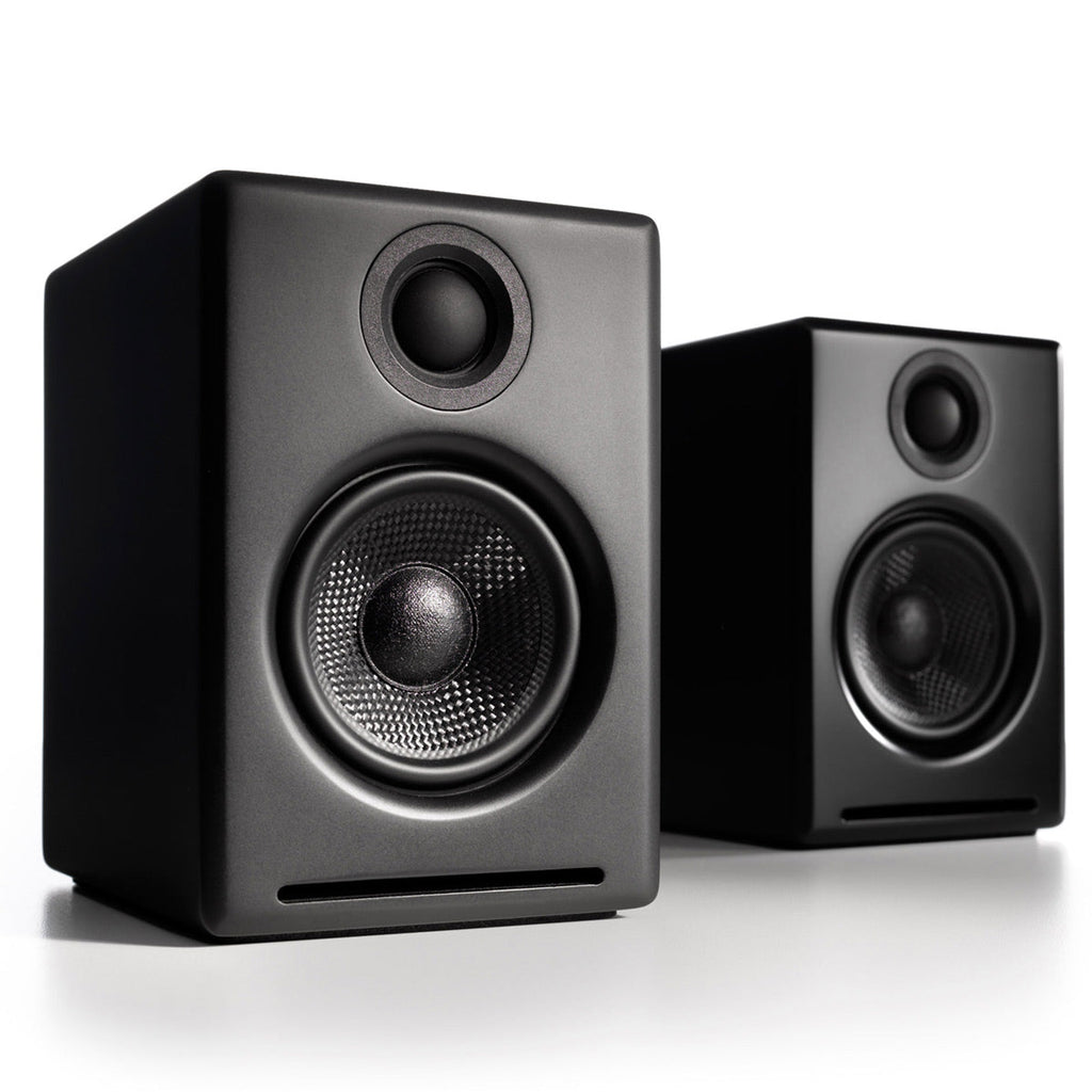 Audioengine A2+ Wireless Speaker System (Black) with Audio-Technica AT-LP60X-GM Fully Automatic Belt-Drive Stereo Turntable (Gunmetal/Black)