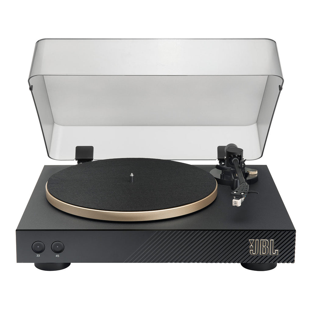 JBL Spinner BT Semi-Automatic Bluetooth Turntable with Authentics 500 Wireless Bluetooth Speaker (Black/Gold)