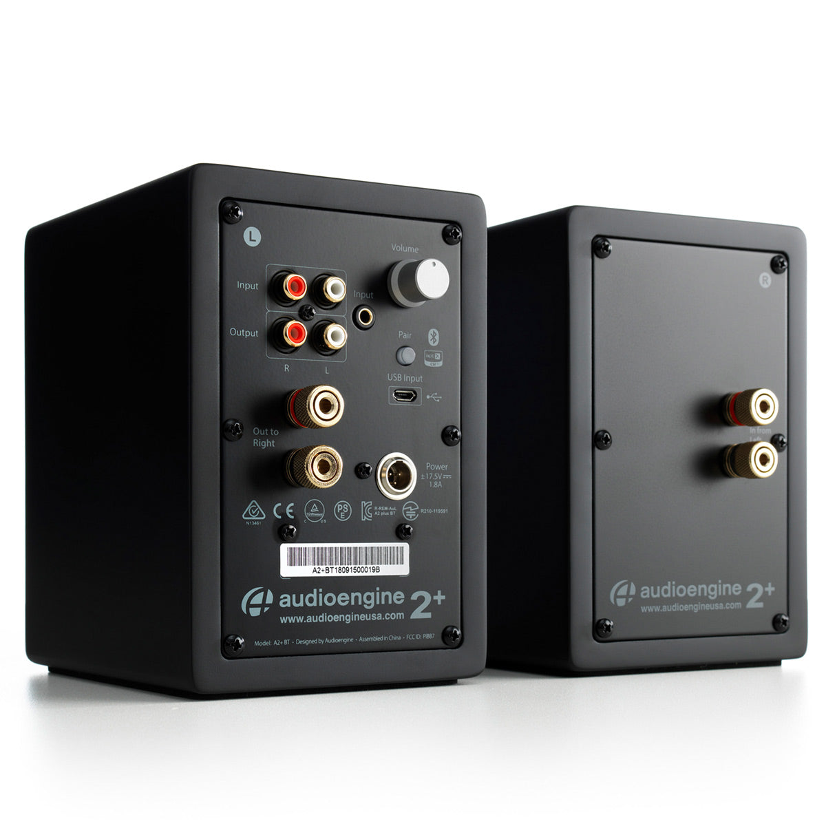 Audio-Technica AT-LP60X-BK Fully Automatic Belt-Drive Stereo Turntable (Black) with Audioengine A2+ Premium Powered Wireless Desktop Speakers - Pair (Black)