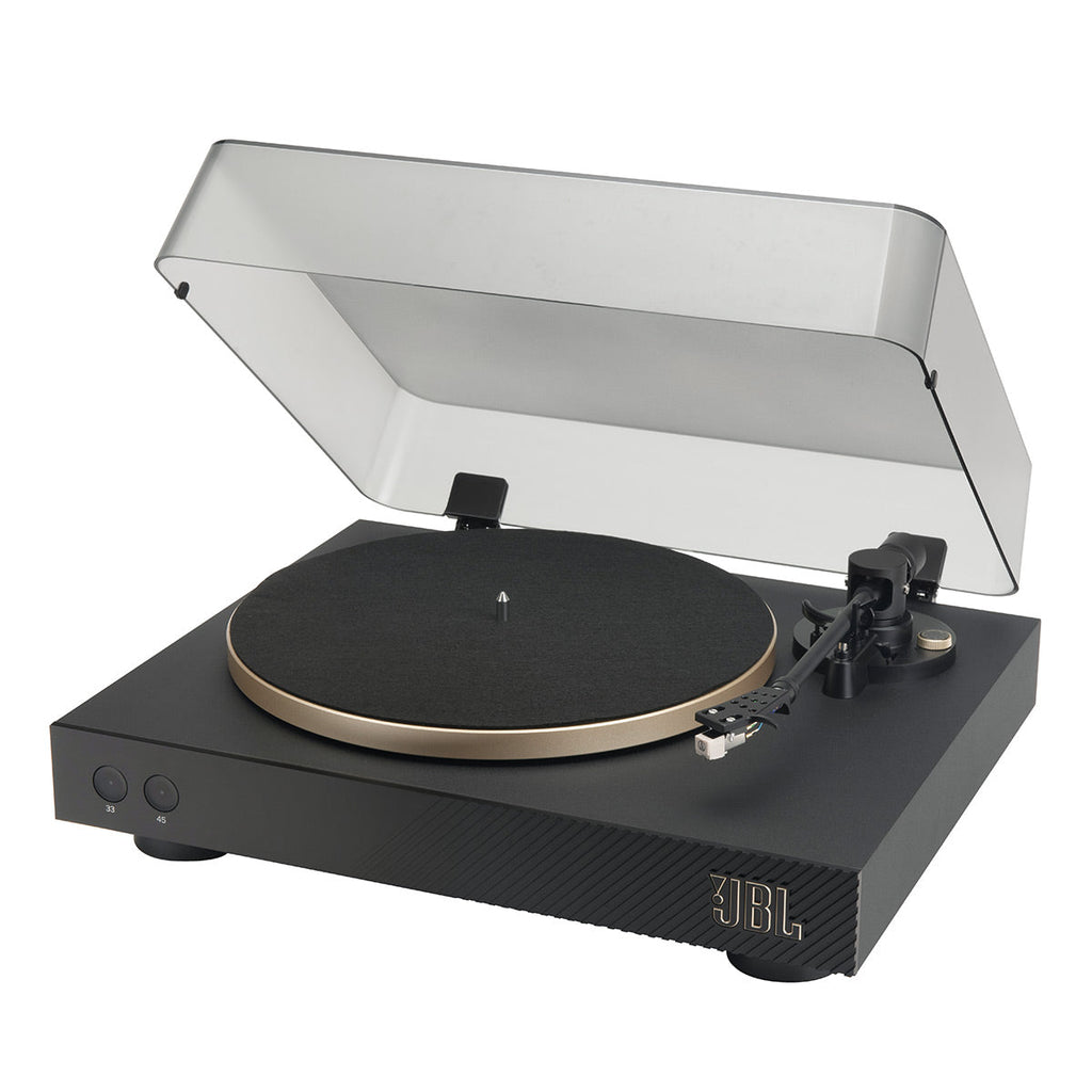 JBL Spinner BT Semi-Automatic Bluetooth Turntable with Authentics 500 Wireless Bluetooth Speaker (Black/Gold)