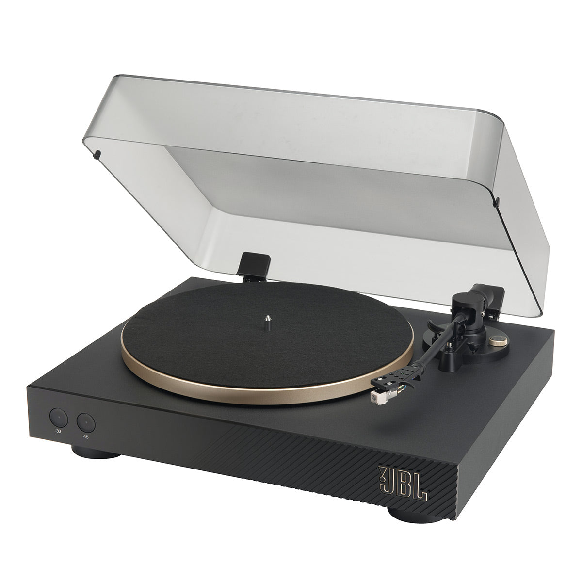 JBL Spinner BT Semi-Automatic Bluetooth Turntable with Authentics 500 Wireless Bluetooth Speaker (Black/Gold)